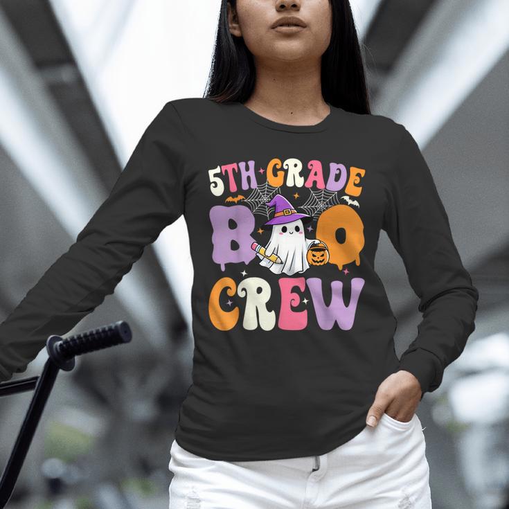5th Grade Boo Crew Spooky Fifth Grade Halloween Teacher Unisex Long Sleeve T-Shirt, novelty gifts, funny gifts