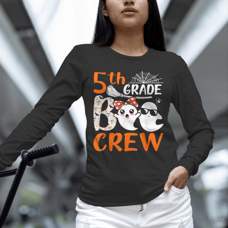 5th Grade Boo Crew Teachers Students Ghost Halloween Unisex Long Sleeve T-Shirt, novelty gifts, funny gifts