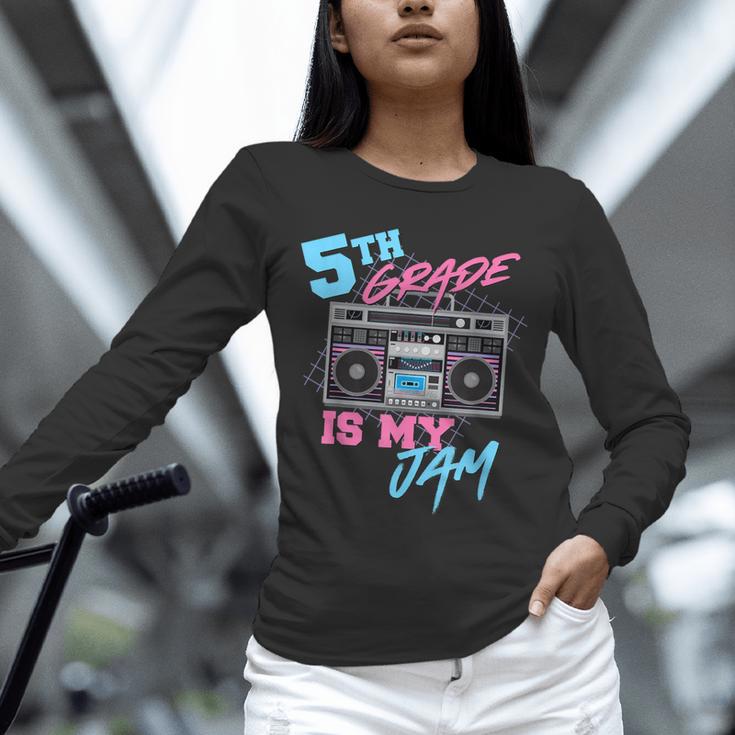 5th Grade Is My Jam Vintage 80s Boombox Teacher Student Unisex Long Sleeve T-Shirt, novelty gifts, funny gifts 5th Grade Is My Jam Vintage 80s Boombox Teacher Student Unisex Long Sleeve T-Shirt, novelty gifts, funny gifts