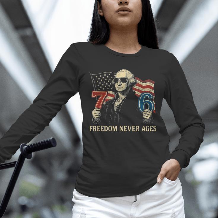 6-7 7-6 George Washington Freedom For Teachers Unisex Long Sleeve T-Shirt, novelty gifts, funny gifts