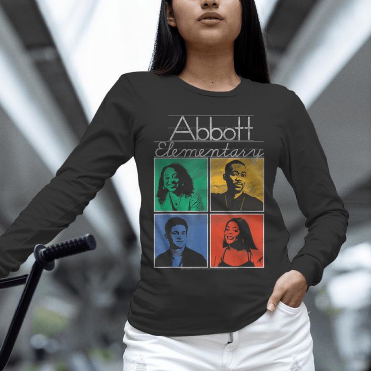 Abbott Elementary Colorful Pop Art Teachers TV Show Unisex Long Sleeve T-Shirt, novelty gifts, funny gifts