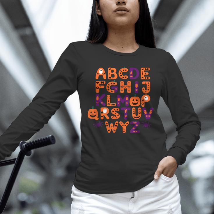 ABCs Learning Kindergarten Teacher Halloween Alphabet Unisex Long Sleeve T-Shirt, novelty gifts, funny gifts ABCs Learning Kindergarten Teacher Halloween Alphabet Unisex Long Sleeve T-Shirt, novelty gifts, funny gifts