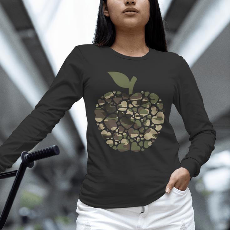 Apple Hearts Teacher Camouflage Clothing School Camo Apple For Men Women Girls Kids Unisex Long Sleeve T-Shirt, novelty gifts, funny gifts Apple Hearts Teacher Camouflage Clothing School Camo Apple For Men Women Girls Kids Unisex Long Sleeve T-Shirt, novelty gifts, funny gifts