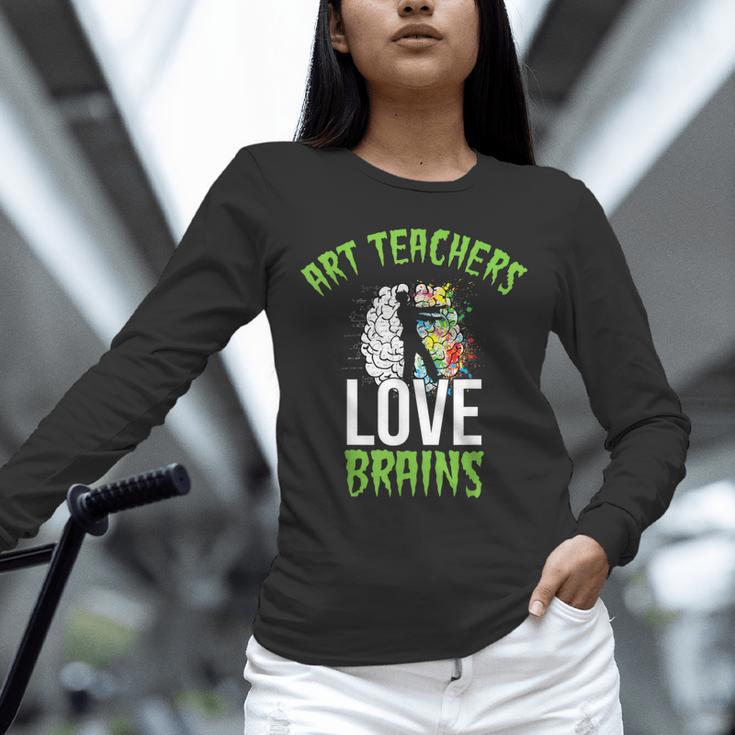 Art Teachers Love Brains Shirt Halloween Zombie Teaching Tee Men Women Kids Unisex Long Sleeve T-Shirt, novelty gifts, funny gifts Art Teachers Love Brains Shirt Halloween Zombie Teaching Tee Men Women Kids Unisex Long Sleeve T-Shirt, novelty gifts, funny gifts