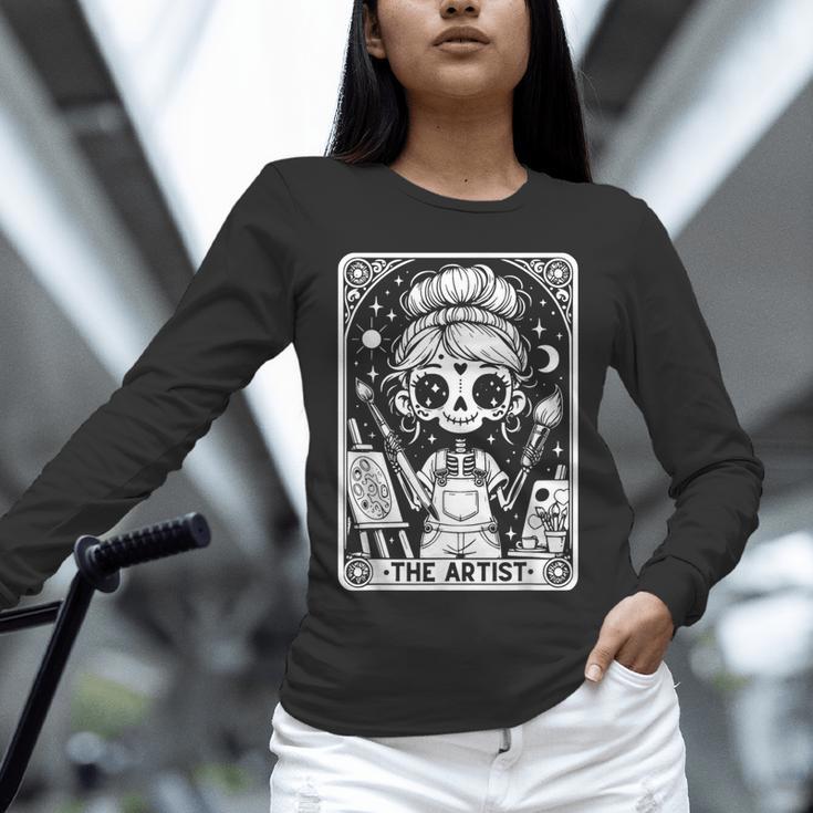 Artist Tarot Card Skeleton Painter Art Teacher Witchy Unisex Long Sleeve T-Shirt, novelty gifts, funny gifts Artist Tarot Card Skeleton Painter Art Teacher Witchy Unisex Long Sleeve T-Shirt, novelty gifts, funny gifts