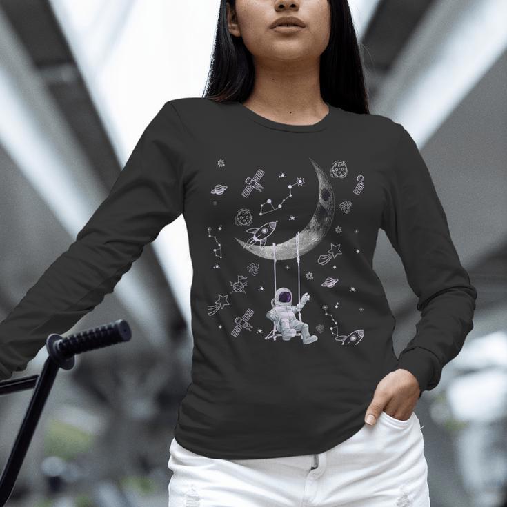 Astronaut Purple Moon Swing NASA Space Science Teacher Unisex Long Sleeve T-Shirt, novelty gifts, funny gifts Astronaut Purple Moon Swing NASA Space Science Teacher Unisex Long Sleeve T-Shirt, novelty gifts, funny gifts