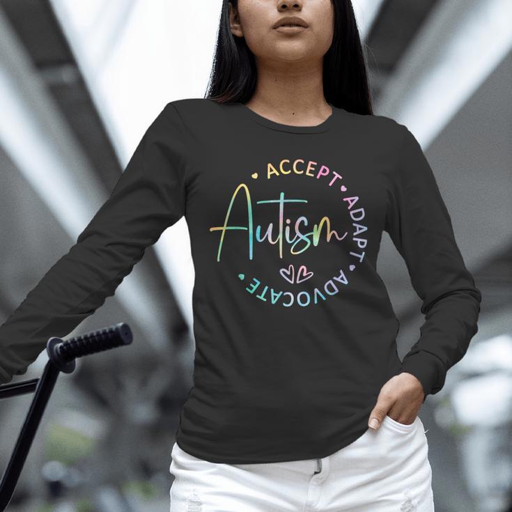 Autism Awareness Accept Adapt Advocate Autism Mom Teacher Unisex Long Sleeve T-Shirt, novelty gifts, funny gifts Autism Awareness Accept Adapt Advocate Autism Mom Teacher Unisex Long Sleeve T-Shirt, novelty gifts, funny gifts
