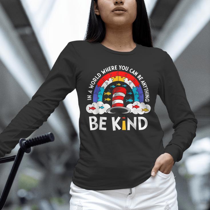 Autism Awareness For Teacher Why Fit In Doctor Cat Hat Cool Unisex Long Sleeve T-Shirt, novelty gifts, funny gifts