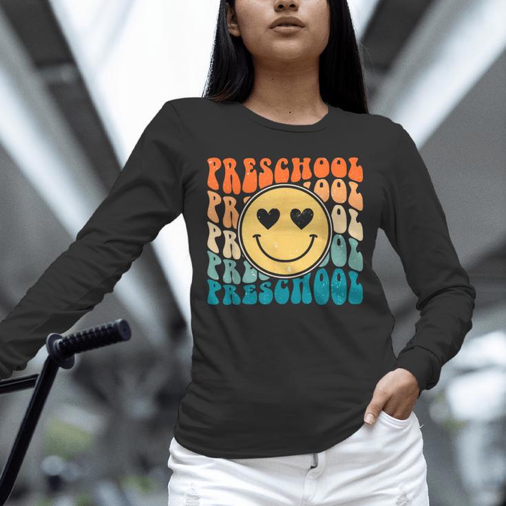 Back To School Groovy Smile Preschool Teachers Students Kids Unisex Long Sleeve T-Shirt, novelty gifts, funny gifts Back To School Groovy Smile Preschool Teachers Students Kids Unisex Long Sleeve T-Shirt, novelty gifts, funny gifts