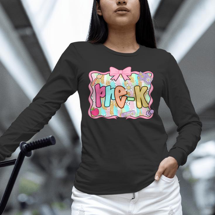 Back To School Pre-K Preppy Teacher Girl Unisex Long Sleeve T-Shirt, novelty gifts, funny gifts Back To School Pre-K Preppy Teacher Girl Unisex Long Sleeve T-Shirt, novelty gifts, funny gifts