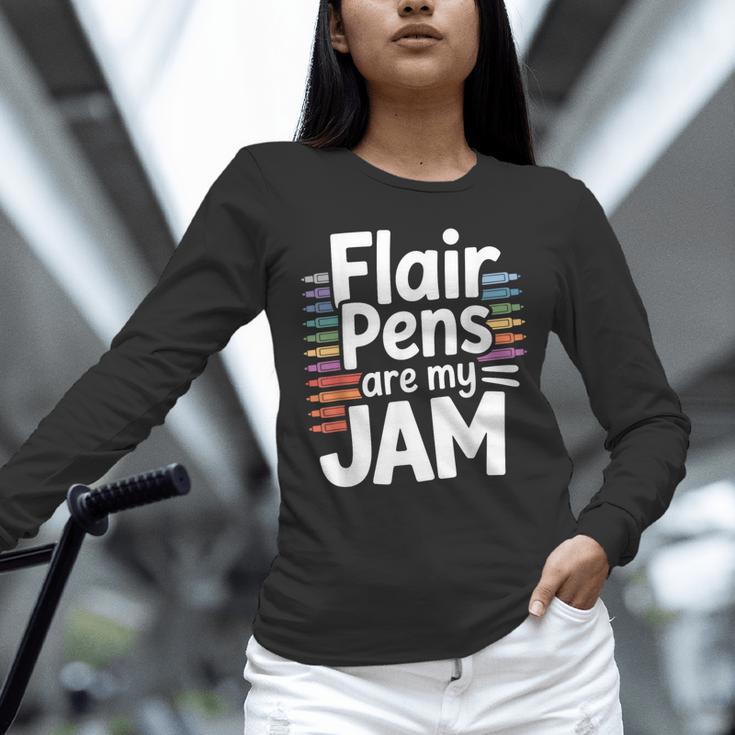 Back To School Teacher Flair Pens Are My Jam Unisex Long Sleeve T-Shirt, novelty gifts, funny gifts Back To School Teacher Flair Pens Are My Jam Unisex Long Sleeve T-Shirt, novelty gifts, funny gifts