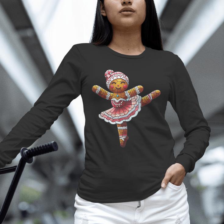 Ballet Dancer Gingerbread Christmas Dance Teacher Girl Women Unisex Long Sleeve T-Shirt, novelty gifts, funny gifts