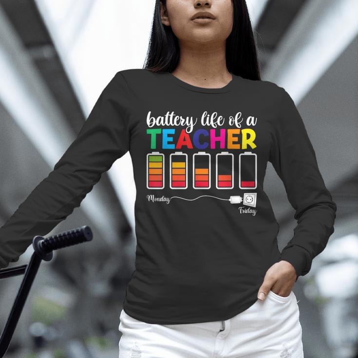 Battery Life Of a Teacher Shirt Thanksgiving Teacher Unisex Long Sleeve T-Shirt, novelty gifts, funny gifts Battery Life Of a Teacher Shirt Thanksgiving Teacher Unisex Long Sleeve T-Shirt, novelty gifts, funny gifts