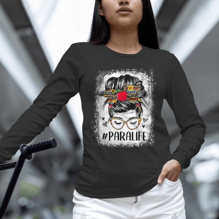 Bleached Teacher Para Life Paraprofessional Cute Messy Bun For Men Women Girls Kids Unisex Long Sleeve T-Shirt, novelty gifts, funny gifts Bleached Teacher Para Life Paraprofessional Cute Messy Bun For Men Women Girls Kids Unisex Long Sleeve T-Shirt, novelty gifts, funny gifts