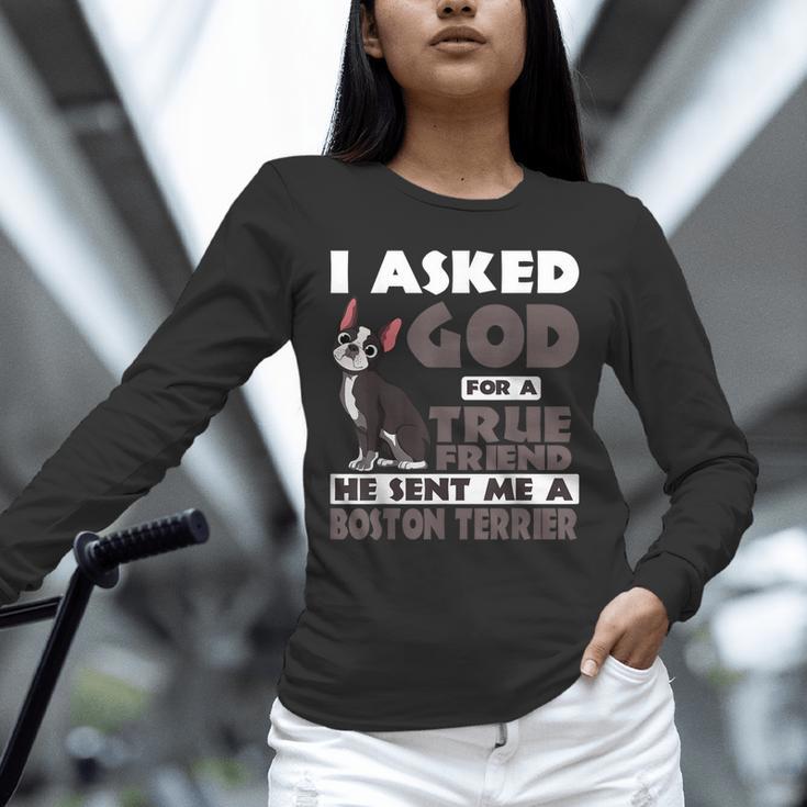 Boston Terrier American Gentleman Non-Sporting Dog Lover Unisex Long Sleeve T-Shirt, novelty gifts, funny gifts