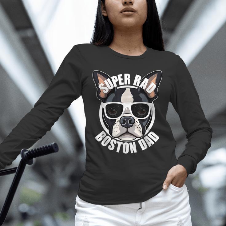 Boston Terrier Dad Father’s Day Dog Dad Men’s Unisex Long Sleeve T-Shirt, novelty gifts, funny gifts