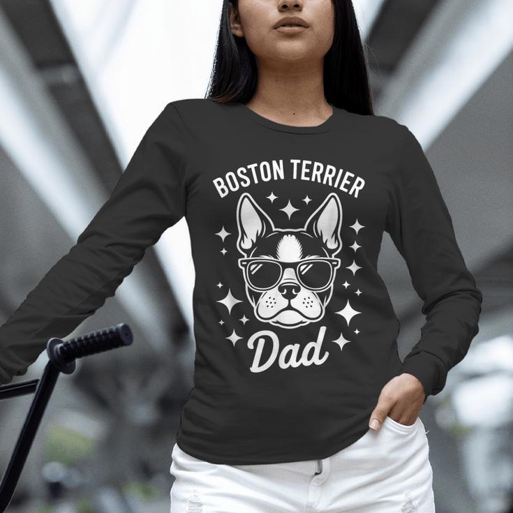 Boston Terrier Dad Boston Terrier Unisex Long Sleeve T-Shirt, novelty gifts, funny gifts