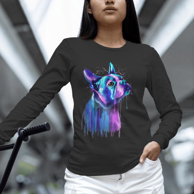 Boston Terrier Dog For a Boston Terrier Mom Unisex Long Sleeve T-Shirt, novelty gifts, funny gifts