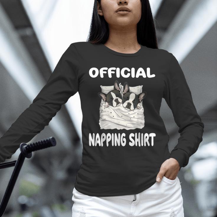 Boston Terrier Dog Official Sleepshirt Pajamas Nightgown For Men Women Kids Unisex Long Sleeve T-Shirt, novelty gifts, funny gifts