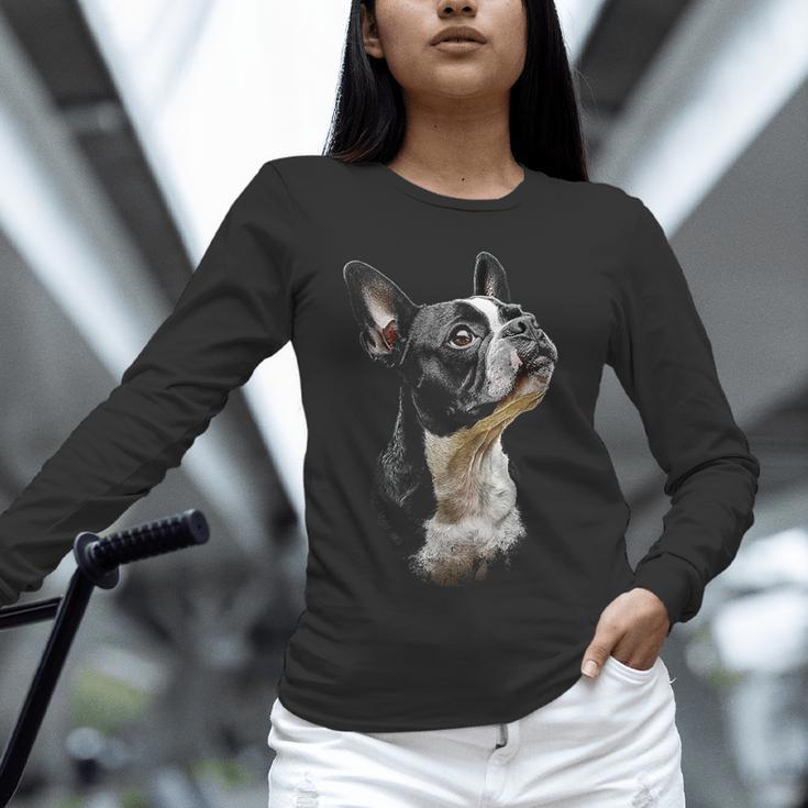 Boston Terrier Dog Graphic Pet Art Boston Terrier For Men Women Kids Unisex Long Sleeve T-Shirt, novelty gifts, funny gifts