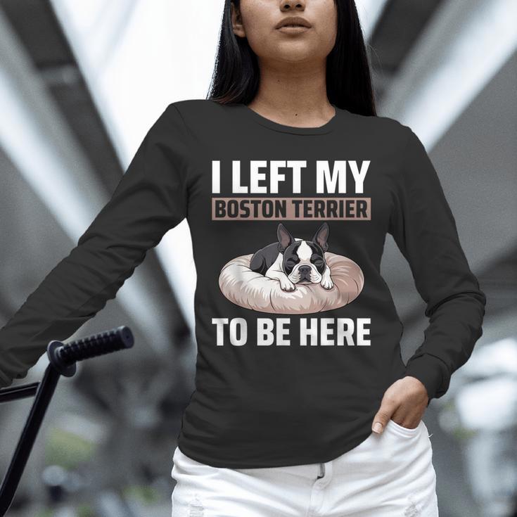Boston Terrier Dog Unisex Long Sleeve T-Shirt, novelty gifts, funny gifts