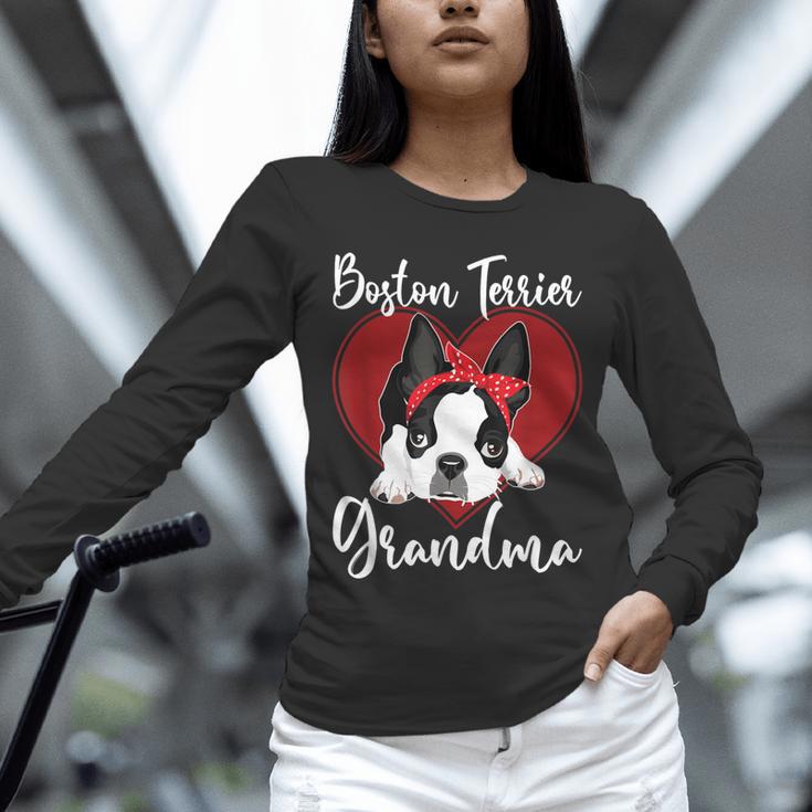Boston Terrier Grandma Dog Owner Boston Terrier For Men Women Unisex Long Sleeve T-Shirt, novelty gifts, funny gifts
