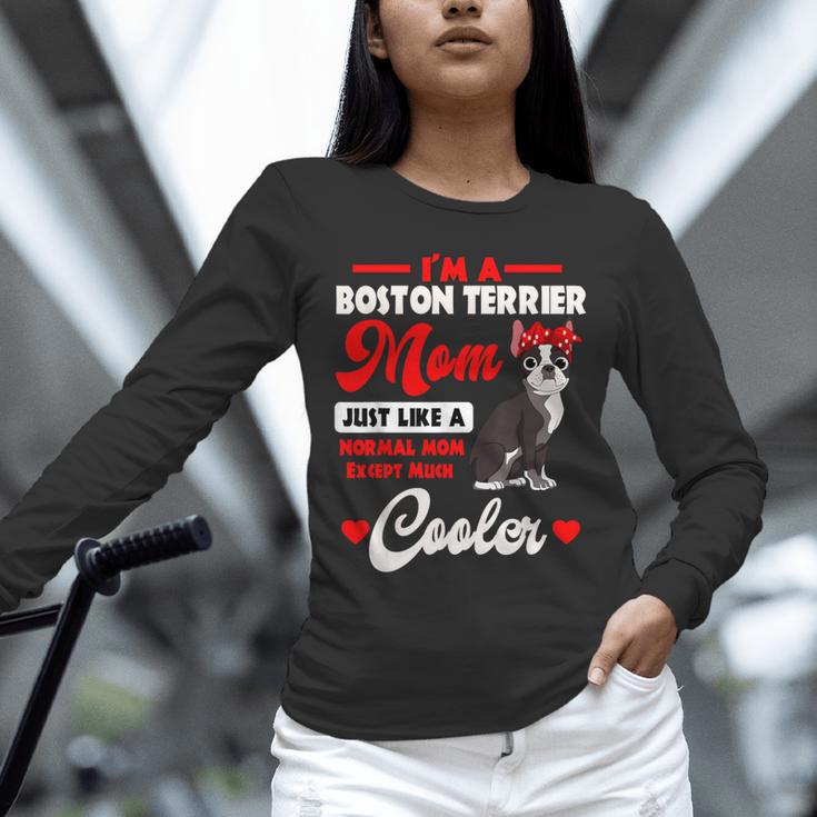 Boston Terrier Mom American Gentleman Dog Mother's Day Unisex Long Sleeve T-Shirt, novelty gifts, funny gifts