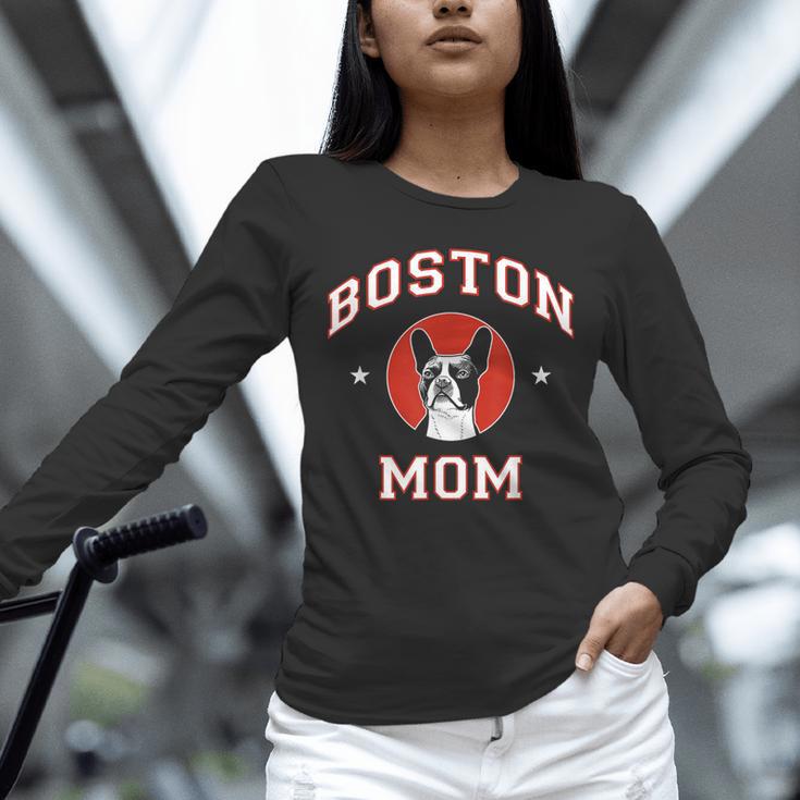 Boston Terrier Mom Dog Mother Unisex Long Sleeve T-Shirt, novelty gifts, funny gifts