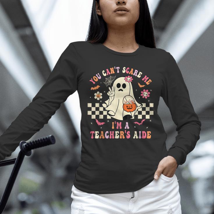 You Can't Scare Me I'm A School Teacher's Aide Halloween Unisex Long Sleeve T-Shirt, novelty gifts, funny gifts