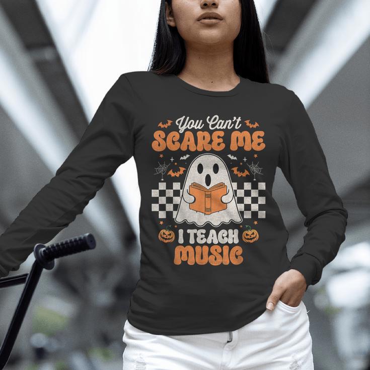 You Can't Scare Me I Teach Music Retro Teacher Halloween Unisex Long Sleeve T-Shirt, novelty gifts, funny gifts You Can't Scare Me I Teach Music Retro Teacher Halloween Unisex Long Sleeve T-Shirt, novelty gifts, funny gifts