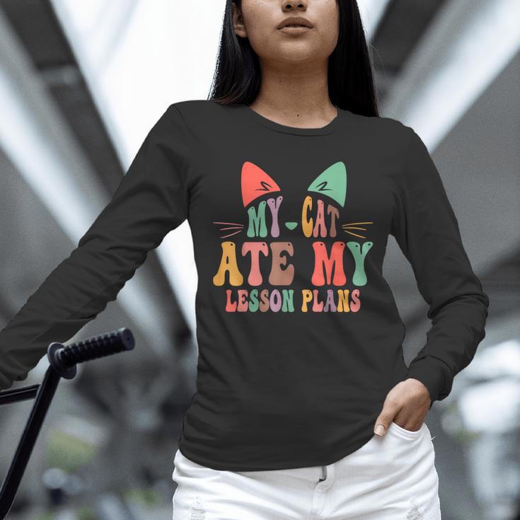My Cat Ate My Lesson Plans Teacher Sarcastic Unisex Long Sleeve T-Shirt, novelty gifts, funny gifts My Cat Ate My Lesson Plans Teacher Sarcastic Unisex Long Sleeve T-Shirt, novelty gifts, funny gifts