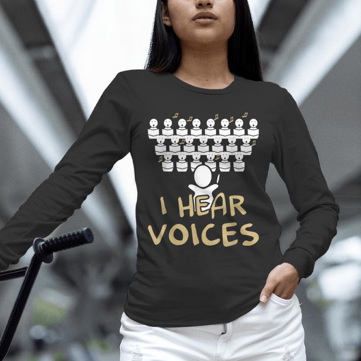 Choir Teacher Shirt I Hear Voices Chorister Tee Unisex Long Sleeve T-Shirt, novelty gifts, funny gifts
