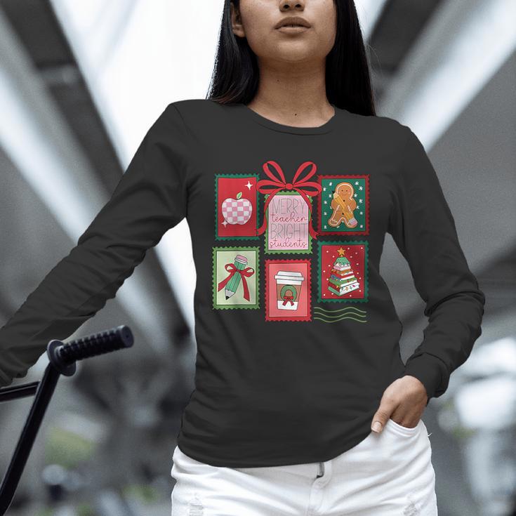 Christmas Teacher Stamps Unisex Long Sleeve T-Shirt, novelty gifts, funny gifts Christmas Teacher Stamps Unisex Long Sleeve T-Shirt, novelty gifts, funny gifts