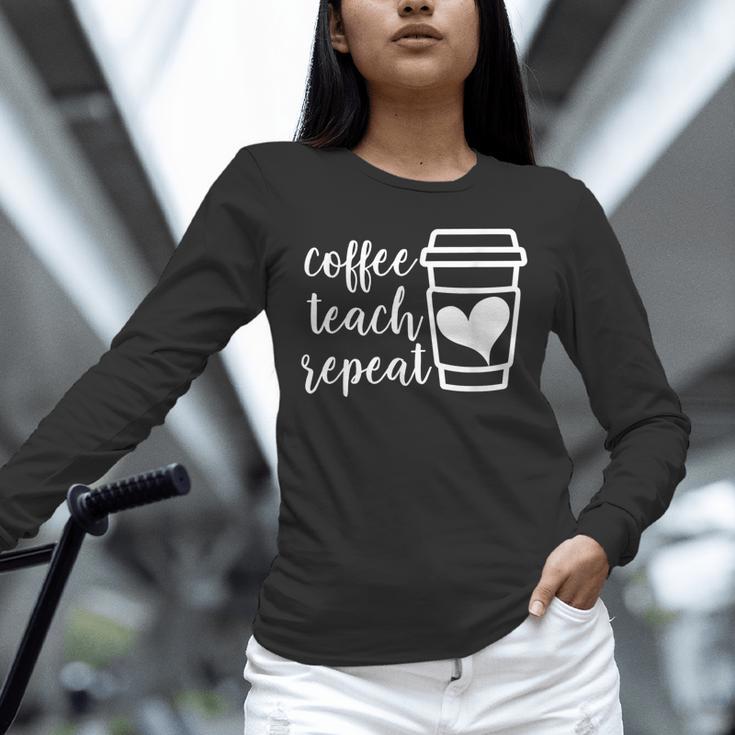 Coffee Teach Repeat Women's Misses Plus Size Teacher Unisex Long Sleeve T-Shirt, novelty gifts, funny gifts Coffee Teach Repeat Women's Misses Plus Size Teacher Unisex Long Sleeve T-Shirt, novelty gifts, funny gifts