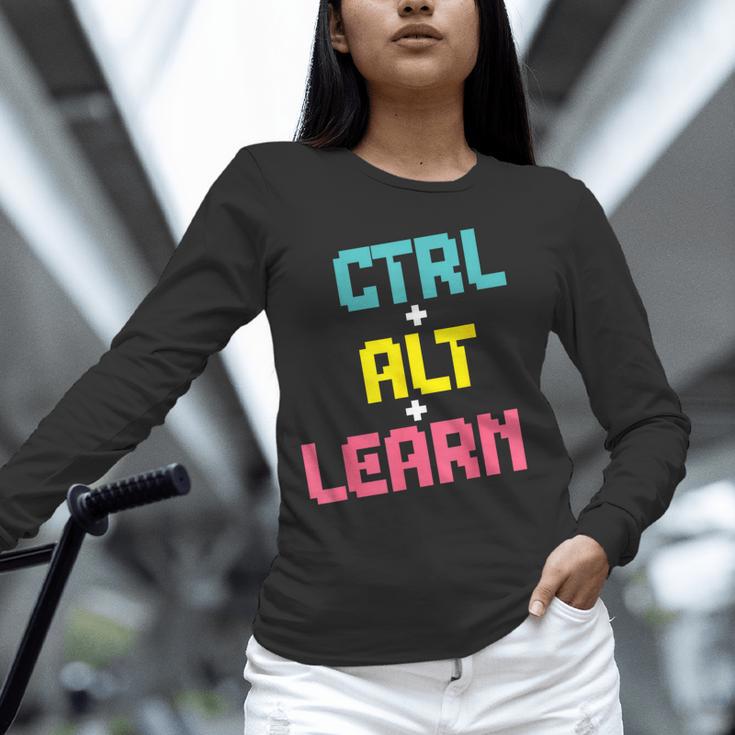 Computer Teacher Back To School Kids Ctrl Alt Learn Unisex Long Sleeve T-Shirt, novelty gifts, funny gifts