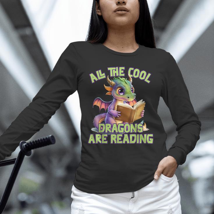 All The Cool Dragons Are Reading Dragon Teacher Unisex Long Sleeve T-Shirt, novelty gifts, funny gifts All The Cool Dragons Are Reading Dragon Teacher Unisex Long Sleeve T-Shirt, novelty gifts, funny gifts