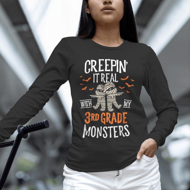 Creepin It Real With My 3rd Grade Monsters Halloween Teacher Unisex Long Sleeve T-Shirt, novelty gifts, funny gifts Creepin It Real With My 3rd Grade Monsters Halloween Teacher Unisex Long Sleeve T-Shirt, novelty gifts, funny gifts