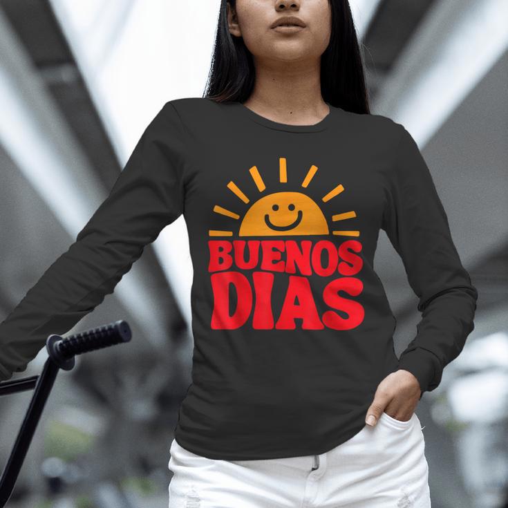 Cute Bilingual Spanish Teacher Buenos Dias Sunshine Unisex Long Sleeve T-Shirt, novelty gifts, funny gifts