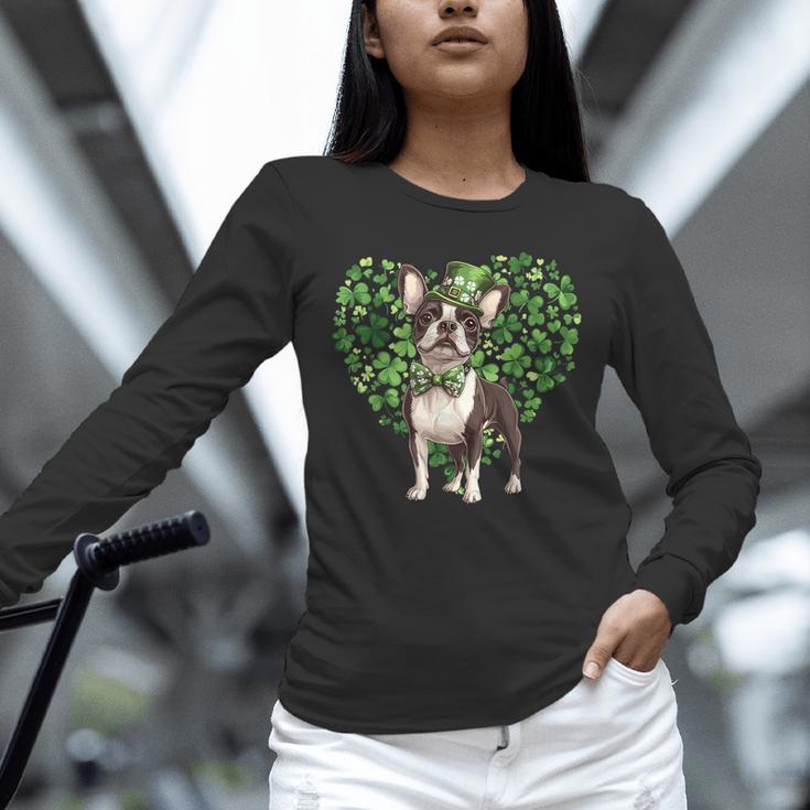 Cute Boston Terrier Shamrock St Patrick's Day Dog Lover Men Women Kids Unisex Long Sleeve T-Shirt, novelty gifts, funny gifts