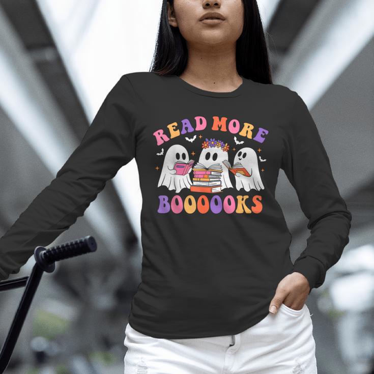 Cute Ghost Read More Books Lover Teacher Halloween Costume Unisex Long Sleeve T-Shirt, novelty gifts, funny gifts