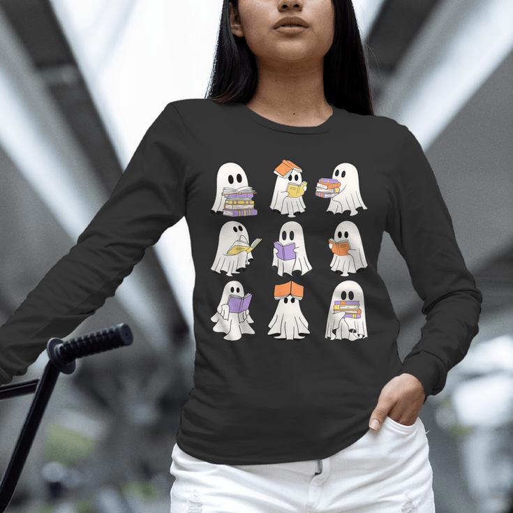 Cute Ghost Reading Books Teacher Halloween Reading Men Women Kids Unisex Long Sleeve T-Shirt, novelty gifts, funny gifts Cute Ghost Reading Books Teacher Halloween Reading Men Women Kids Unisex Long Sleeve T-Shirt, novelty gifts, funny gifts