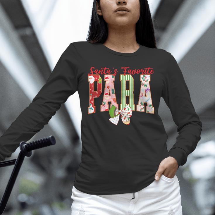 Cute Santas Favorite Para Christmas Paraprofessional Teacher Unisex Long Sleeve T-Shirt, novelty gifts, funny gifts Cute Santas Favorite Para Christmas Paraprofessional Teacher Unisex Long Sleeve T-Shirt, novelty gifts, funny gifts