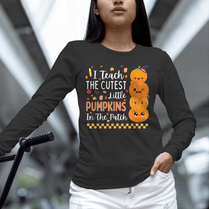 Cute Teacher Halloween For Women Men Teacher Pumpkin Unisex Long Sleeve T-Shirt, novelty gifts, funny gifts