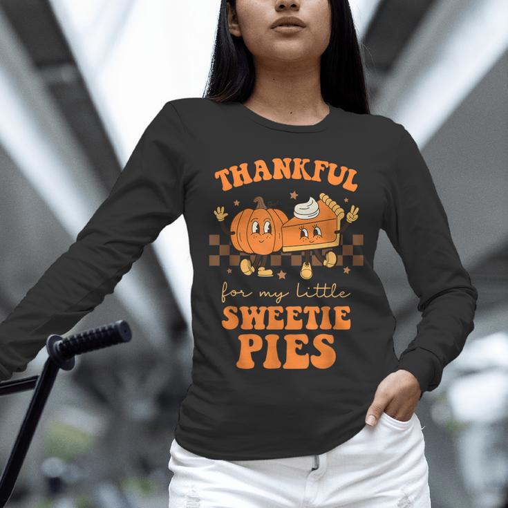 Cute Thanksgiving Teacher Thankful For My Sweetie Pies Mom Unisex Long Sleeve T-Shirt, novelty gifts, funny gifts