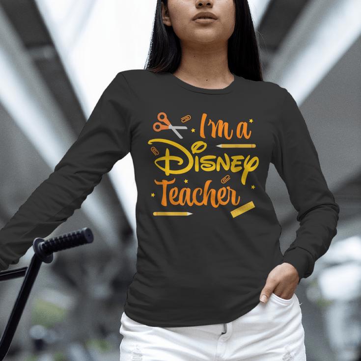 Disney Back To School I'm A Disney Teacher Crafty Logo Unisex Long Sleeve T-Shirt, novelty gifts, funny gifts