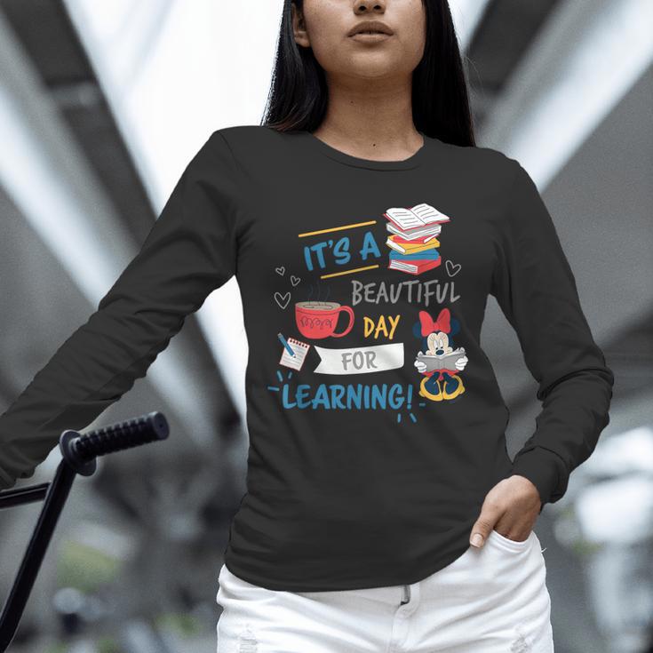 Disney Minnie Mouse Beautiful Day For Learning Teacher's Day Unisex Long Sleeve T-Shirt, novelty gifts, funny gifts Disney Minnie Mouse Beautiful Day For Learning Teacher's Day Unisex Long Sleeve T-Shirt, novelty gifts, funny gifts