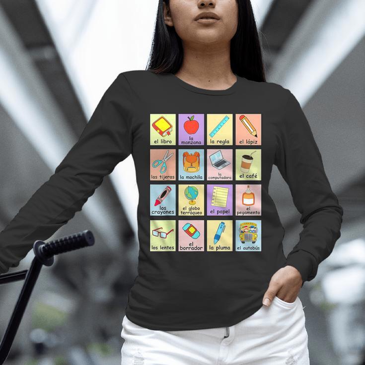 Dual Language Crew Bilingual Spanish Teacher Back To School For Men Women Unisex Long Sleeve T-Shirt, novelty gifts, funny gifts
