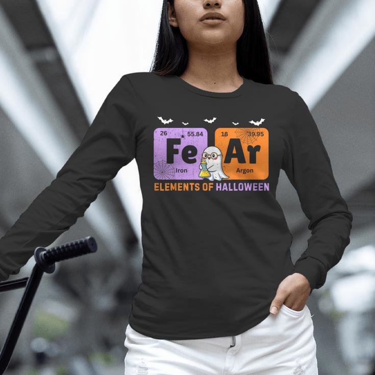 Elements Of Halloween Fear Periodically Chemistry Teacher Unisex Long Sleeve T-Shirt, novelty gifts, funny gifts Elements Of Halloween Fear Periodically Chemistry Teacher Unisex Long Sleeve T-Shirt, novelty gifts, funny gifts