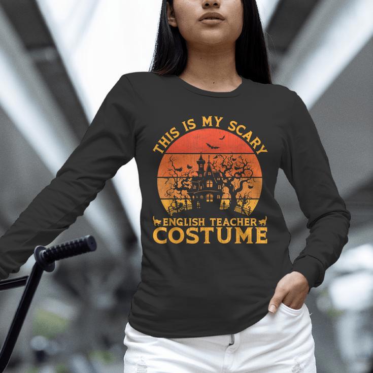 English Teacher Matching This Is My Scary Halloween Costume Unisex Long Sleeve T-Shirt, novelty gifts, funny gifts English Teacher Matching This Is My Scary Halloween Costume Unisex Long Sleeve T-Shirt, novelty gifts, funny gifts