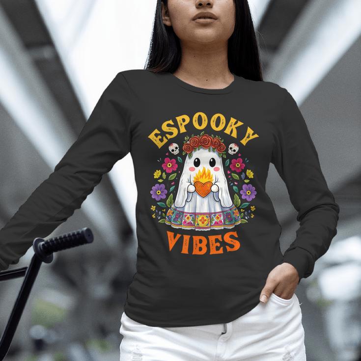 Espooky Vibes Spanish Mexican Halloween Ghost Teachers Unisex Long Sleeve T-Shirt, novelty gifts, funny gifts Espooky Vibes Spanish Mexican Halloween Ghost Teachers Unisex Long Sleeve T-Shirt, novelty gifts, funny gifts